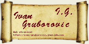 Ivan Gruborović vizit kartica